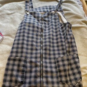 Blue overall dress